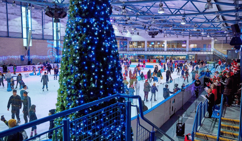 Christmas Light Switch on at National Ice Centre